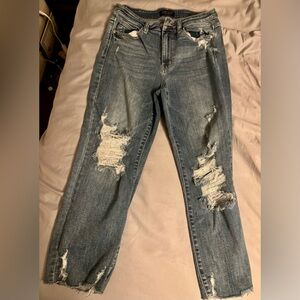 Judy Blue Distressed Blue Jeans